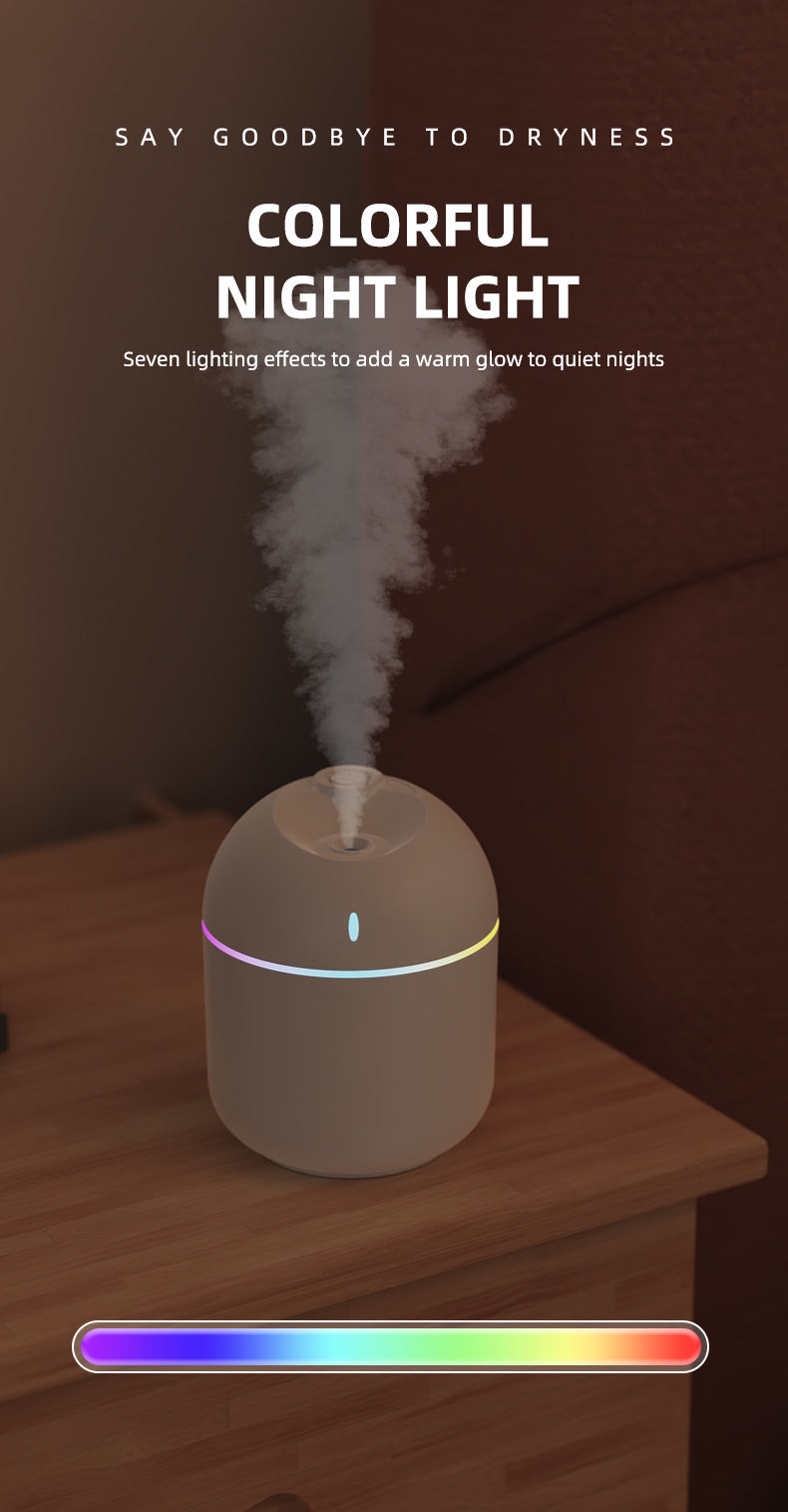 Smart air humidifier with led night light