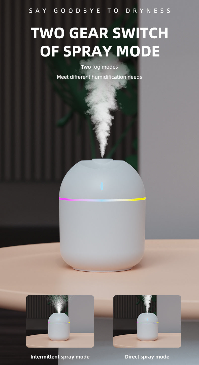 Smart air humidifier with led night light