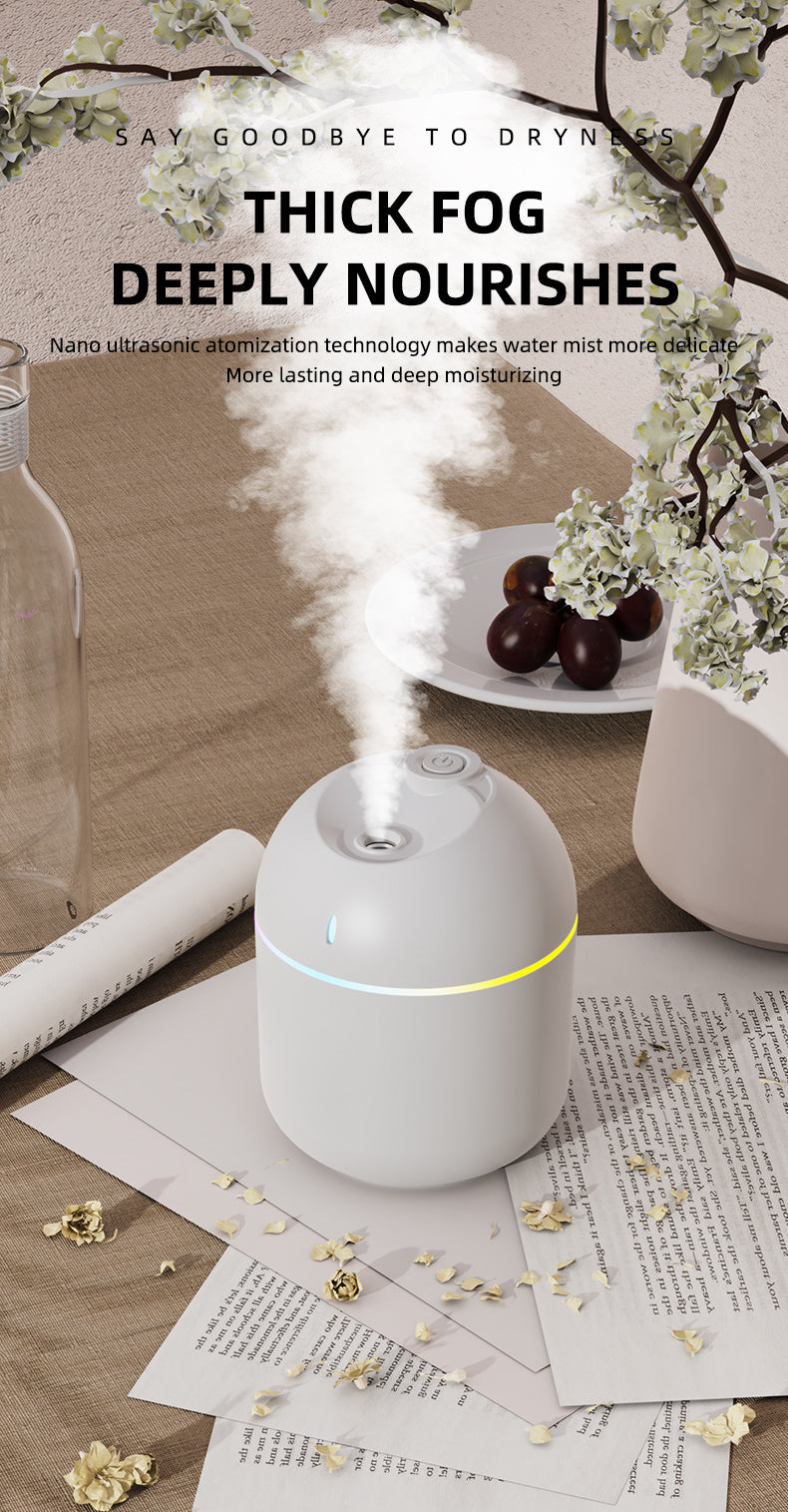 Smart air humidifier with led night light