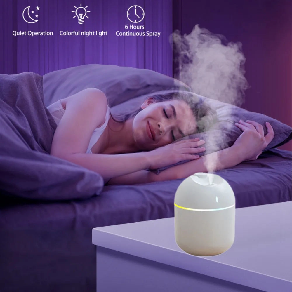Smart air humidifier with led night light