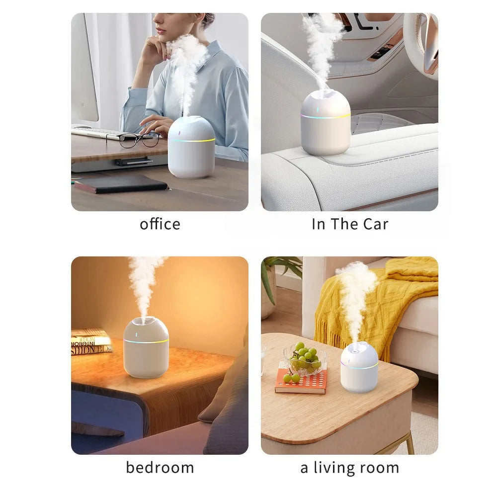 Smart air humidifier with led night light